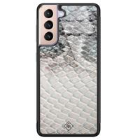 Samsung Galaxy S21 glazen hardcase - Oh my snake - thumbnail