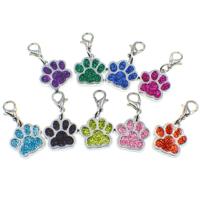 10 stuks glazuur kat hond Bear Paw prints sleutelhanger sieraden maken - thumbnail