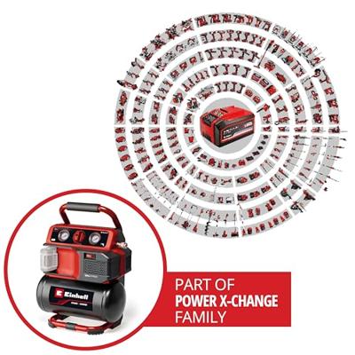 Einhell TE-AC 18/75 Li OF-Solo Accucompressor 8 bar Zonder accu, Analoge Manometer, 1 cilinder
