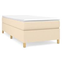 Boxspring met matras stof crèmekleurig 90x200 cm - thumbnail