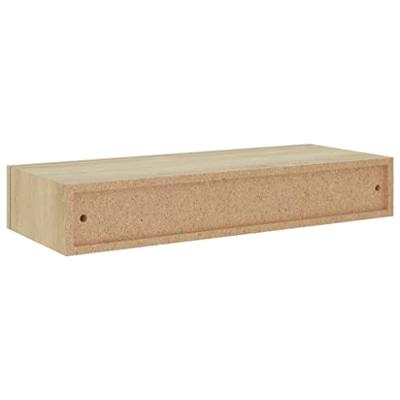 viaXL Wandschappen 2 st met lade 60x23,5x10 cm MDF eikenkleurig viaXL Wandschappen 2 st met lade 60x23,5x10 cm MDF eikenkleurig