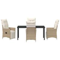 5-delige Tuinset met Kussens Beige Poly Rattan - thumbnail