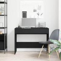 Bureau 101x50x76,5 cm spaanplaat zwart eikenkleurig - thumbnail