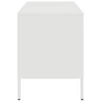 Tv-meubelen 2 st 68x39x50,5 cm koudgewalst staal wit - thumbnail
