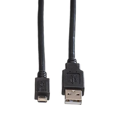 ROLINE USB 2.0 Kabel, USB A Male - Micro USB B Male, zwart, 0,15 m