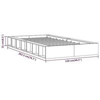 Bedframe massief hout 100x200 cm - thumbnail