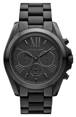 Michael Kors Dames MK5550 43 mm ionenvergulde roestvrijstalen kast Zwarte stalen armband Anti-reflecterend saffierhorloge