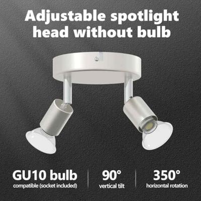 VidaXL Plafondspot met schijnwerpers nikkel 12 x 8 cm staal