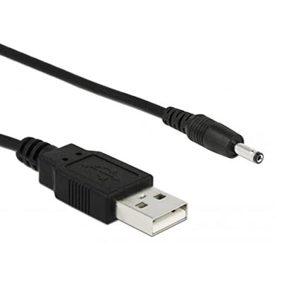 Delock USB-stroomkabel DC-stekker 3,5 mm, USB-A stekker 1.50 m Zwart 82377