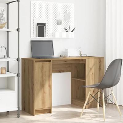 Bureau 120x42x76 cm spaanplaat ambachtelijk eikenkleurig