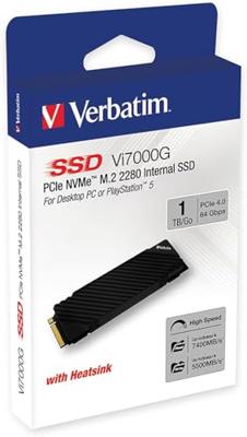 Verbatim Vi7000 1 TB NVMe/PCIe M.2 SSD 2280 harde schijf PCIe 4.0 x4 Retail 49367