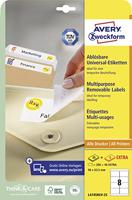 Avery-Zweckform L4745REV-25 Universele etiketten 96 x 63.5 mm Papier Wit 240 stuk(s) Weer verwijderbaar Inkjet, Laser (zwart/wit), Laser (kleur), Kopiëren - thumbnail