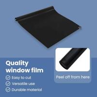 VidaXL Raamfolies 3 st statisch mat pvc zwart - thumbnail