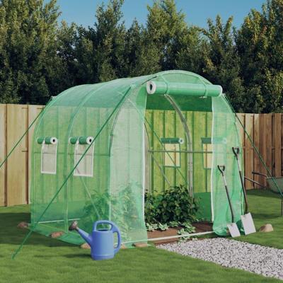 VidaXL Tuinkas met stalen frame 4 m² 2x2x2 m