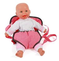 Poppen Draagzak - Melange Antraciet Pink - thumbnail