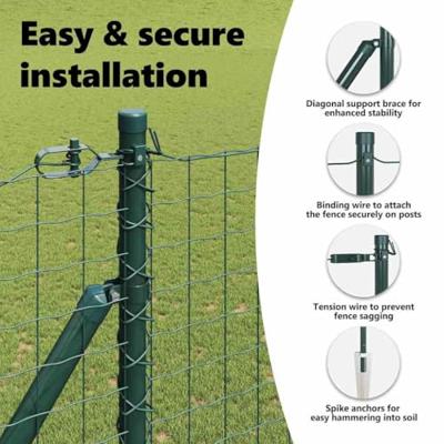 VidaXL Afrasteringspaal 7 pcs groen staal VidaXL Afrasteringspaal 7 pcs groen staal