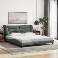 Bedframe zonder matras stof donkergrijs 180x200 cm - thumbnail