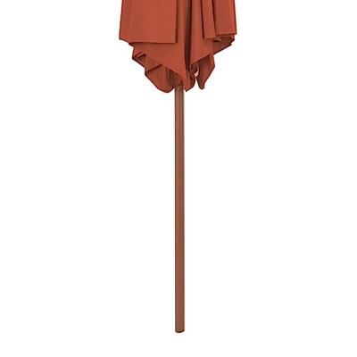 VidaXL Parasol met houten paal 270 cm terracotta