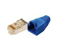 LogiLink MP0014 RJ45-connector Cat 5e, afgeschermd Stekker, recht Aantal polen: 8P8C Blauw 100 stuk(s) - thumbnail
