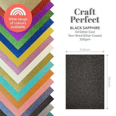 Craft Perfect By Tonic Studios Craft perfect • glitter a4 5 vellen 250g black sapphire