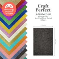 Craft Perfect By Tonic Studios Craft perfect • glitter a4 5 vellen 250g black sapphire - thumbnail