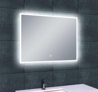 Quatro spiegel rechthoek met LED, dimbaar en spiegelverwarming 80 x 60 cm - thumbnail
