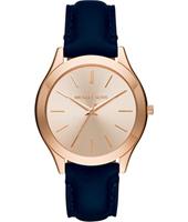 Horlogeband Michael Kors MK2466 Leder Blauw 20mm - thumbnail