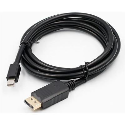 Mini DisplayPort Male to DisplayPort Male,Gilded,1.8 meters, Black Mini DisplayPort Male to DisplayPort Male,Gilded,1.8 meters, Black