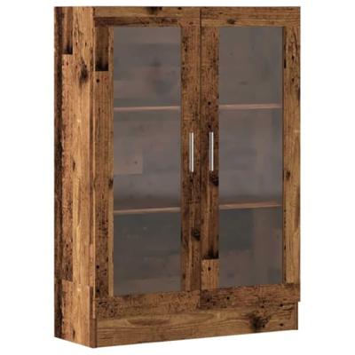 Boekenkast 82,5x30,5x115 cm bewerkt hout oud houtkleurig