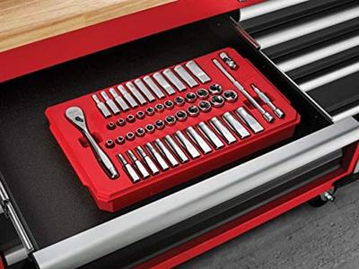 Milwaukee Ratel + doppen set 1/4 50 pc Drive Ratchet. + Dopsleutelset SAE + Metric - 4932464944 - thumbnail
