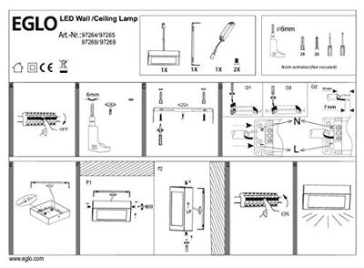 Eglo PlafonniereFueva 1 40cm bij 40cm - 97268