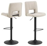 Bendt Verstelbare Barkruk 'Rut' kleur Beige (zithoogte 62-83cm) - thumbnail