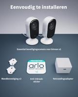 ARLO ESSENTIAL2 2K INDOOR CAMERA 2-PACK VMC3260-100EUS IP-Bewakingscameraset WiFi Met 2 cameras 2688 x 1520 Pixel - thumbnail