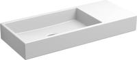 Clou Mini Wash Me fontein 45x19cm zonder kraangat en plug kranenbank rechts Keramiek Wit CL/03.03137 - thumbnail