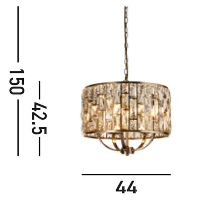 Searchlight HanglampBijou klassiek Ø 44cm - 6585-5AB