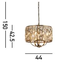 Searchlight HanglampBijou klassiek Ø 44cm - 6585-5AB - thumbnail