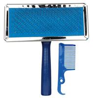 TRIXIE SLICKERBORSTEL HOUTEN GREEP / METALEN PINNEN ASSORTI 13X9 CM 3 ST - thumbnail