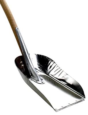 Stalschop 30 cm aluminium met slijtstrip en houten steel 145 cm Stalschop 30 cm aluminium met slijtstrip en houten steel 145 cm