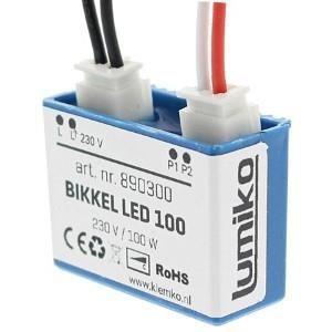 Klemko LED dimmer Bikkel puls dimmer 100W 890300 past in elke inbouwdoos
