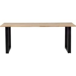 WOOOD Eettafel 'Tablo' met U-poot, 220 x 90cm