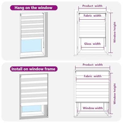 VidaXL Zebra rolgordijn 115x230 cm stofbreedte 110,9 cm marmerbeige