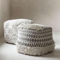 MUST Living Poef 'Aura' 40cm, kleur Grijs - thumbnail