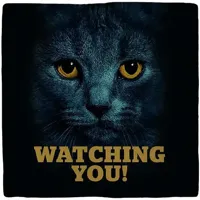 Plenty Gifts tegeltje keramiek watching you 10x10cm zwart - thumbnail