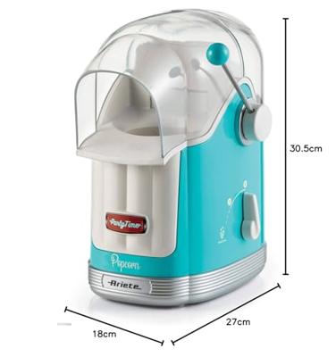 Ariete party time pop corn maker 2958/01 popcornmaker (lichtblauw)