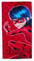 Miraculous Strandlaken Ladybug 70 x 140 cm rood - thumbnail