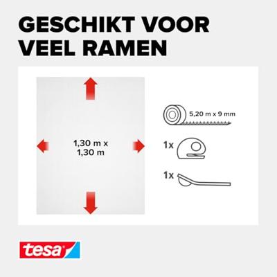 Insectenhor tesa raam 1.3x1.3m wit Insectenhor tesa raam 1.3x1.3m wit