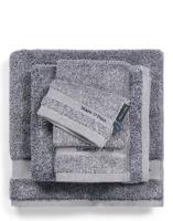 Marc O'Polo Marc O'Polo Melange Gastendoek Marine/Silver 30x50 - thumbnail