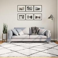 VidaXL Vloerkleed pamplona shaggy hoogpolig 200x200 cm crème en zwart - thumbnail