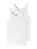 2-Packheren hemden 95/5 - Witte en zwarte Biologisch katoenen mannen onderhemden - thumbnail