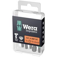 Wera 867/4 IMP DC TORX® DIY Impaktor Bits, TX 25 x 50 mm, 5-delig - 05057665001 - thumbnail